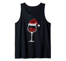 Load image into Gallery viewer, Wine Glasses Santa Hat Christmas Wine Lover Tank Top
