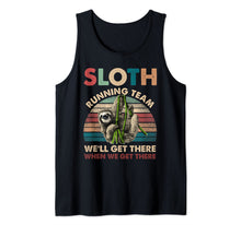 Load image into Gallery viewer, Vintage Sloth Running Team We'll Get There Funny Sloth Tank Top
