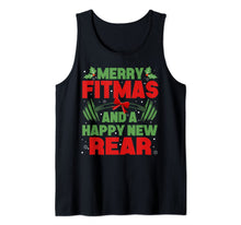 Load image into Gallery viewer, Merry Fitmas and a Happy New year Christmas Holiday Workout Tank Top
