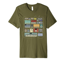 Load image into Gallery viewer, Electronic Musician Synthesizers and Drum Machine Dj T shirt

