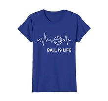 Load image into Gallery viewer, Basketball Heartbeat T-Shirt Big Ball Is Life Baller Player
