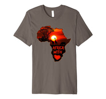 Load image into Gallery viewer, Africa T Shirt Map Of Africa Tee South African Sunset Safari
