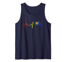 Load image into Gallery viewer, LGBT Rainbow Heartbeat T shirt Gay and Lesbian Pride month Tank Top
