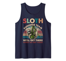 Load image into Gallery viewer, Vintage Sloth Running Team We'll Get There Funny Sloth Tank Top
