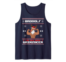 Load image into Gallery viewer, Brodolf The Red Nose Gainzdeer Gym Ugly Christmas Sweater Tank Top
