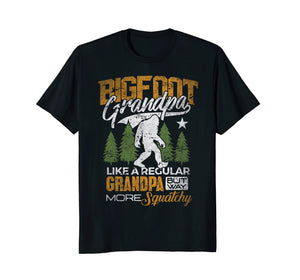 Bigfoot Grandpa T-Shirt Sasquatch Yeti Camping Gift Shirt