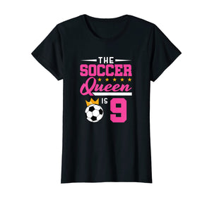 Girls Soccer Shirt - 9th Birthday