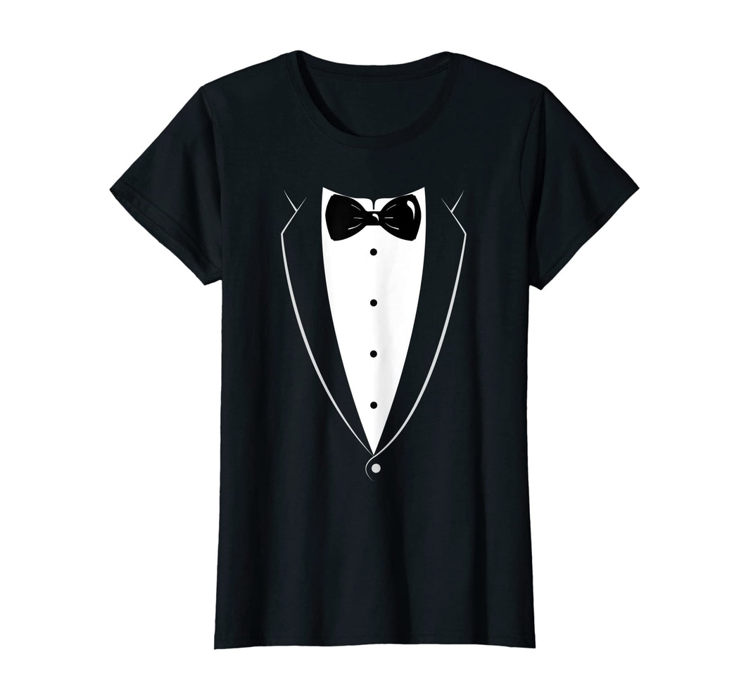 Black And White Tuxedo With Bow tie Funny Novelty T Shirt