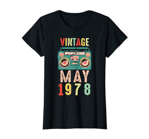 Funny Vintage May 1978 Tshirt 41 Yrs Old 41st Birthday Gift