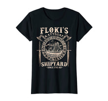 Load image into Gallery viewer, Flokis Shipyard Kattegat Viking Ship and Sword T-Shirt Gift
