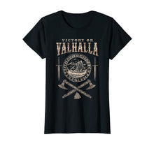 Load image into Gallery viewer, Victory or Valhalla T-Shirt - Viking Ship Illustration Gift
