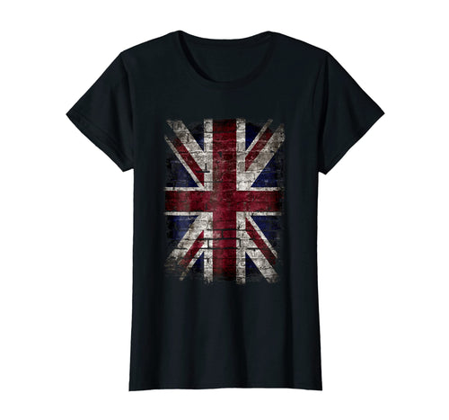 Grunge British Flag T Shirt Vintage Distress Punk Style
