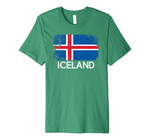 Icelandic Flag T-Shirt | Vintage Made In Iceland Gift