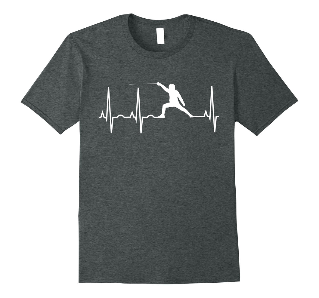 Fencing Heartbeat Shirt for Fencers - Foil Epee Saber Tee