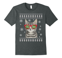 Load image into Gallery viewer, Cat Kitten Meowy Christmas Sunglasses Ugly Sweater T-Shirt
