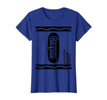 Load image into Gallery viewer, Bluetiful Royal Blue Crayon Box Halloween Costume Matching  T-Shirt
