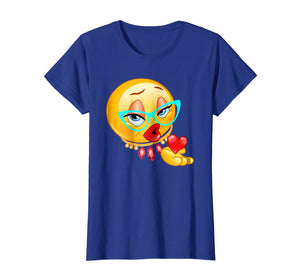Lady Bling Face Emoji Costume Smiley Funny Emoticon Shirt