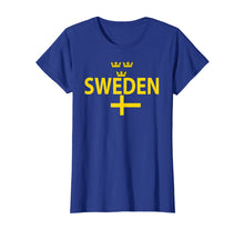 Load image into Gallery viewer, Sweden Soccer Jersey Swedish Flag Sverige Ice Hockey T-Shirt
