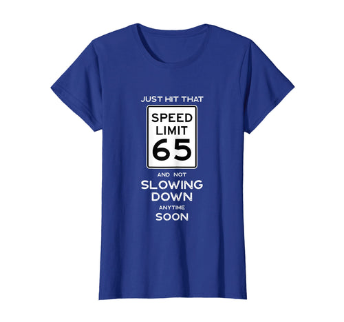 65th Birthday Gift Idea Speed Limit 65 Shirt Car Lover Gift