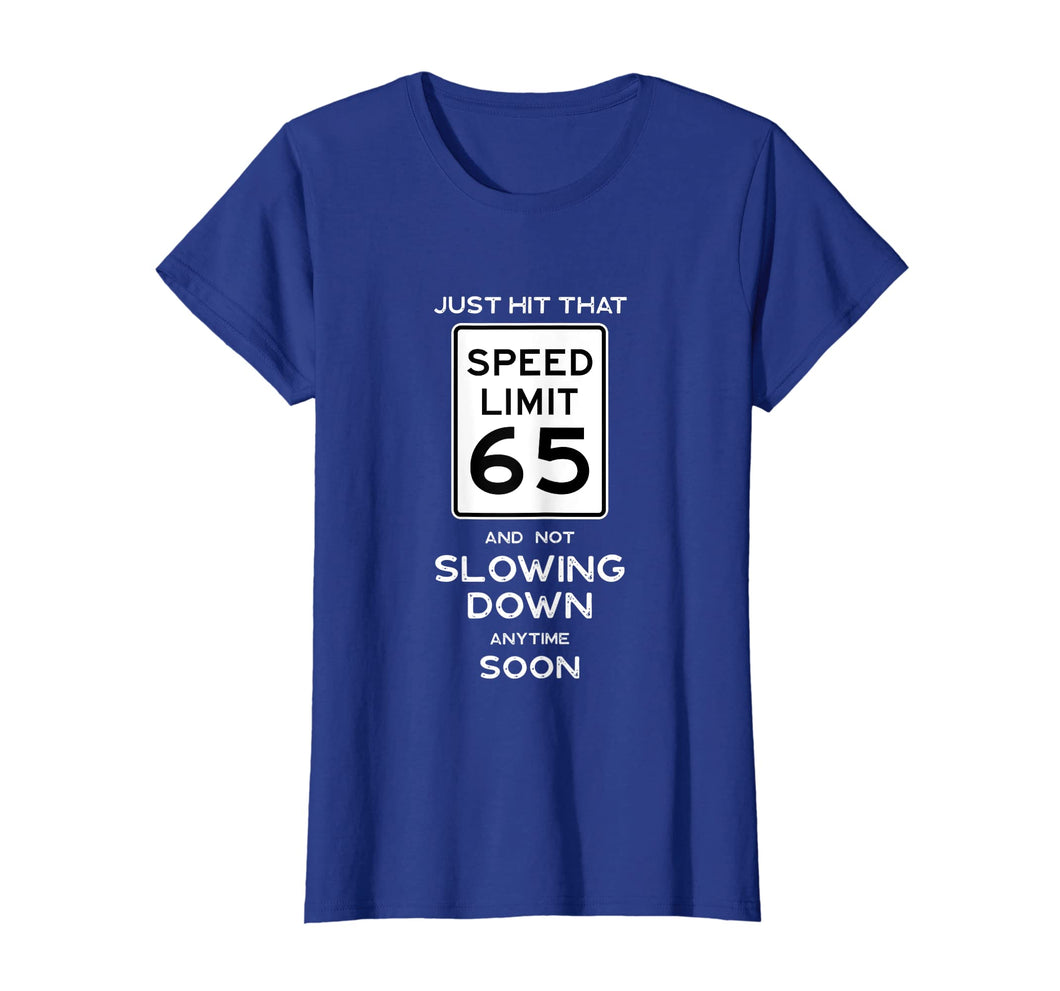 65th Birthday Gift Idea Speed Limit 65 Shirt Car Lover Gift