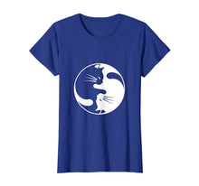Load image into Gallery viewer, Black White Cat Yin and Yang T-shirt for Women and daddy
