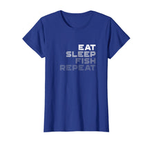 Load image into Gallery viewer, Eat Sleep Fish Repeat Fishing Shirt -Vintage Fishing T Shirt
