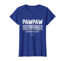 Load image into Gallery viewer, PAWPAW KNOW EVERYTHING FATHER'S DAY FUNNY TSHIRT
