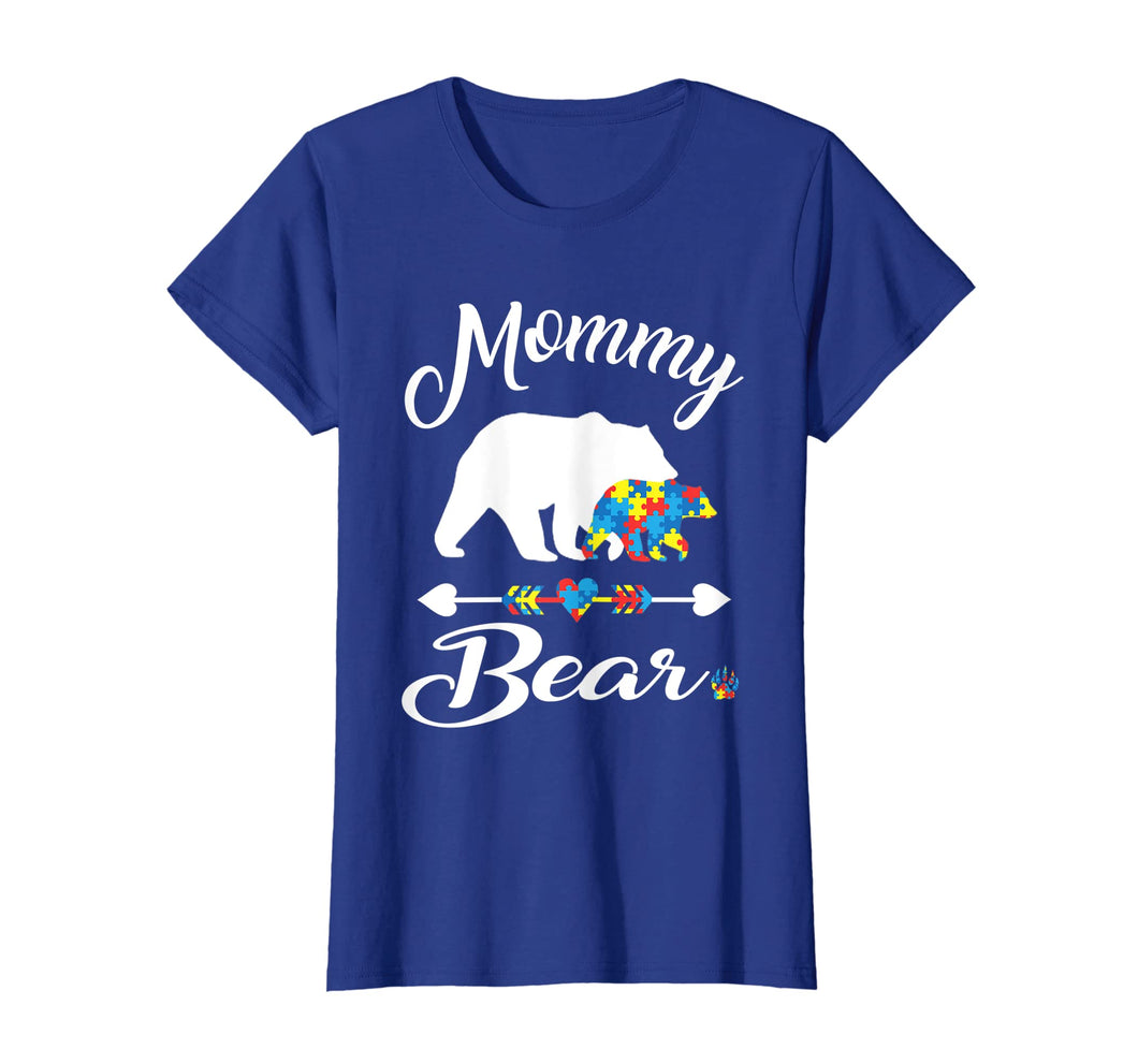 Mommy Bear Autism Awareness T Shirt Love Support Family