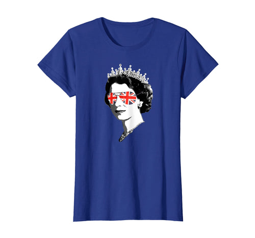 Elizabeth II Sunglasses TShirt British Crown Union Jack Meme