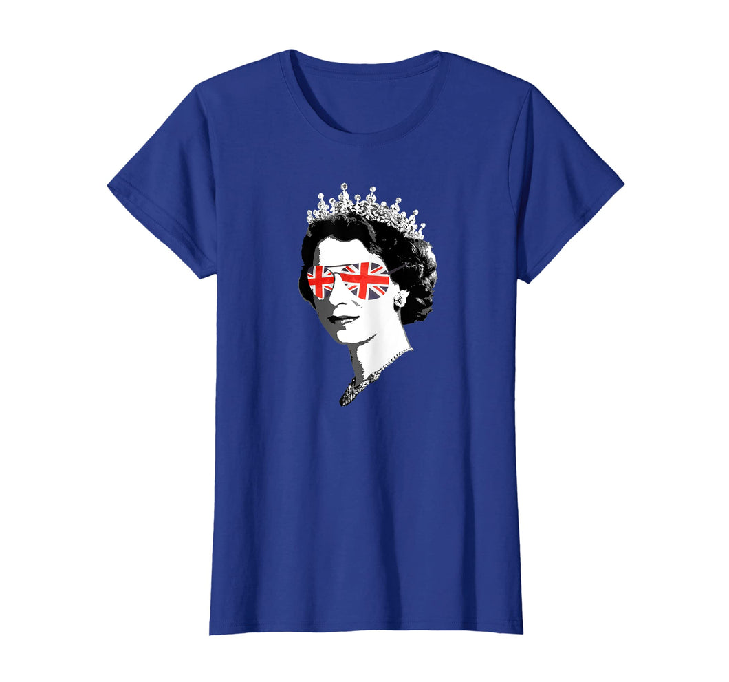 Elizabeth II Sunglasses TShirt British Crown Union Jack Meme