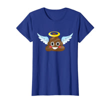 Load image into Gallery viewer, Funny Poop Emoji Angel Wings and Halo T-Shirt - Holy Poo
