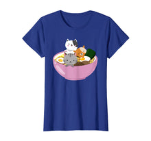 Load image into Gallery viewer, Cute Kawaii Cat Ramen Bowl T Shirt Japanese Anime Kitten Tee
