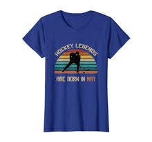 Load image into Gallery viewer, Hockey Legends are born in May vintage Ice Hockey T-shirt
