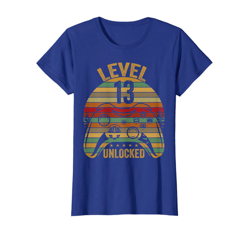 Level 13 Unlocked Birthday 13 Year Old Boy Kids Gift Shirt