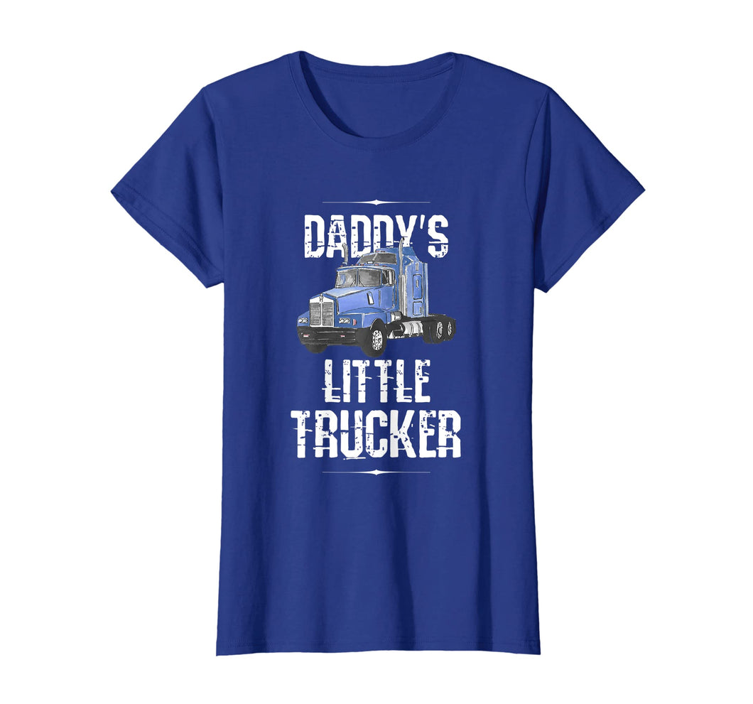Kids Semi Truck Boys Gift Daddy's Little Trucker T-Shirt