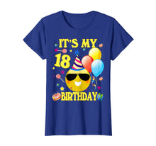 Load image into Gallery viewer, 18th Emoji It's My Birthday Shirt 18 Years Old Gifts A2
