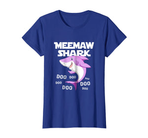Meemaw Shark T-Shirt Mother Grandma Halloween Christmas