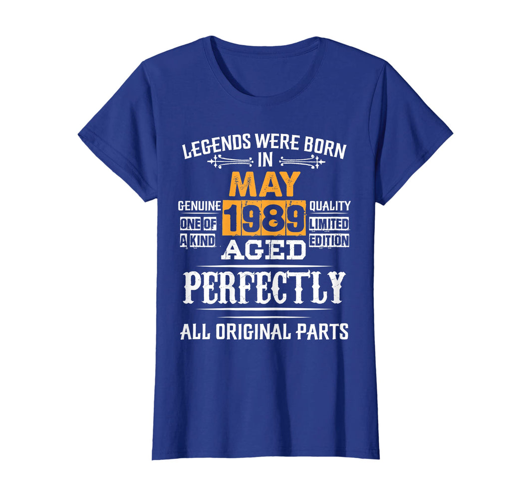 Legends Born In May 1989 Vintage 30th 30 Birthday Shirt Gift