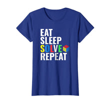 Load image into Gallery viewer, Eat Sleep Solve Repeat Rubik Tshirt
