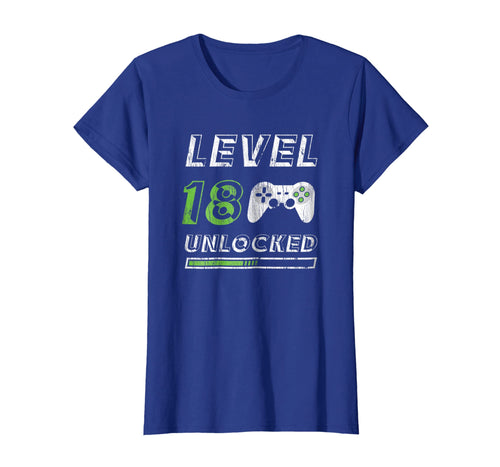 Level 18 Unlocked - 18 Year Old Gamer Funny Birthday T-Shirt