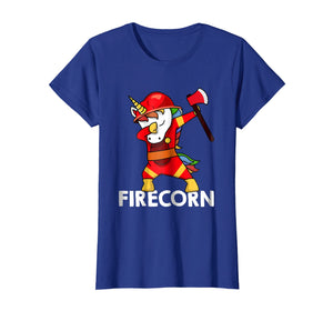 Firefighter Dabbing Unicorn T-shirt Funny Firecorn Dab