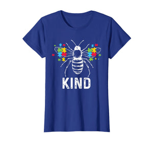 Autism Awareness Bee Kind Puzzle Pieces T Shirt Autist Tee