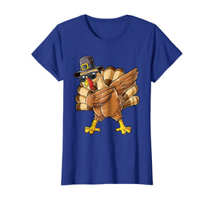 Thanksgiving Dabbing Turkey Shirt Boys Kids Men Pilgrim Day