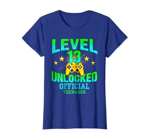 Official Teenager t Shirt Level 13 Unlocked Birthday Gifts