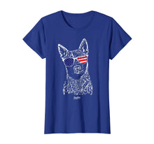 Load image into Gallery viewer, Australian Cattle Dog American Flag Blue Heeler T Shirt
