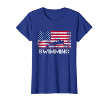 Load image into Gallery viewer, American Flag Swimming Shirt - Swimming Team Gift
