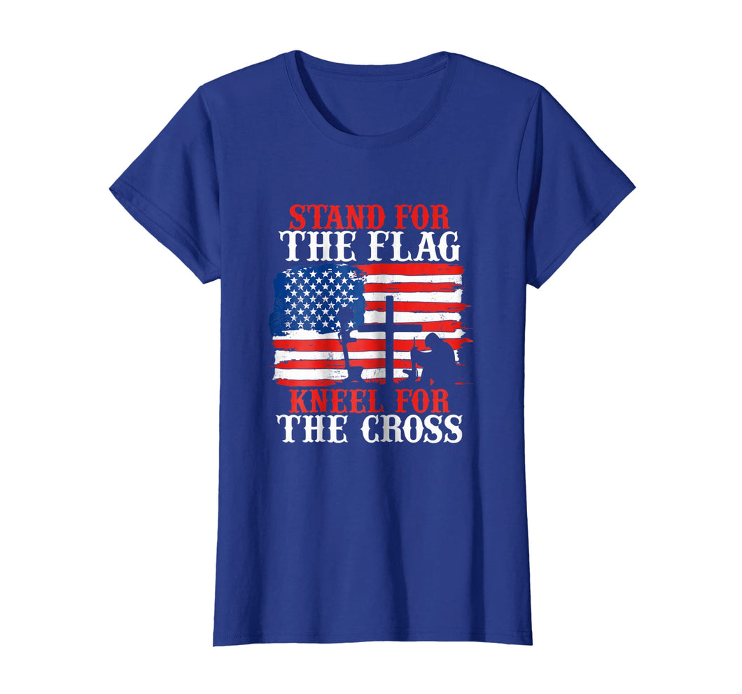 Stand For the Flag Kneel For the Cross T Shirt - Christian
