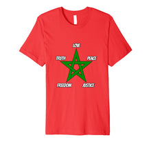 Load image into Gallery viewer, L.T.P.F.J. Moroccan Flag T Shirt Moorish American PREMIUM
