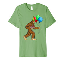 Load image into Gallery viewer, Bigfoot Birthday Cake Balloons Sasquatch T-Shirt
