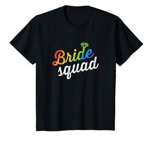 Bride Squad Shirt - LGBT Cute Rainbow Ring Bachelorette Gift